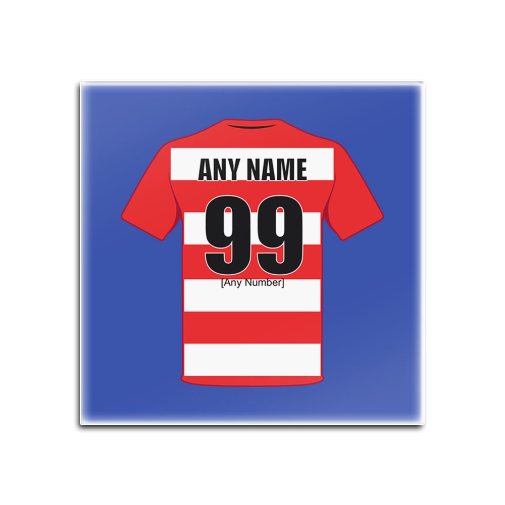 Dessous de Verre Club de Football Bleu Personnalisable en Panneaux Durs