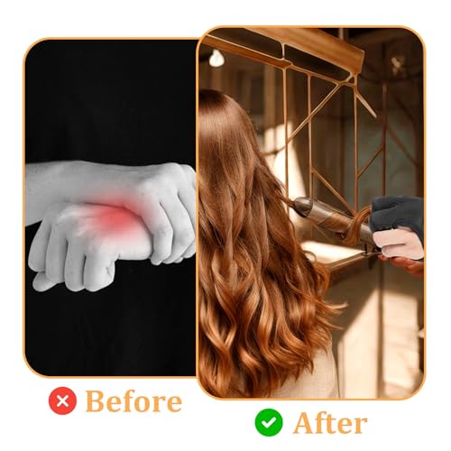 2 pcs heat resistant gloves for hair styling three-finger professional curling iron barber glove reusable hair dye heat protector gloves proof sublimation for curling wand flat iron hot-air brush