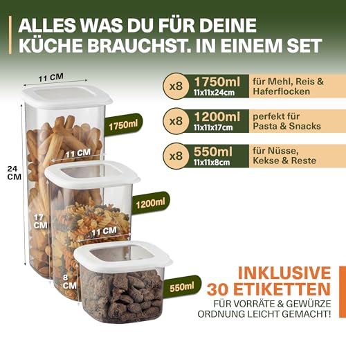 Viwares Vorratsdosen mit Deckel Luftdicht, 24er Vorratsbehälter Set – Ansicht 2