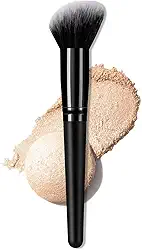 Pincel de contorno único - cabeça angular precisa, cerdas sintéticas densas para produtos de contorno de creme, pó e líquido, ideal para definir maçãs do rosto, mandíbula e nariz - Ferramenta de