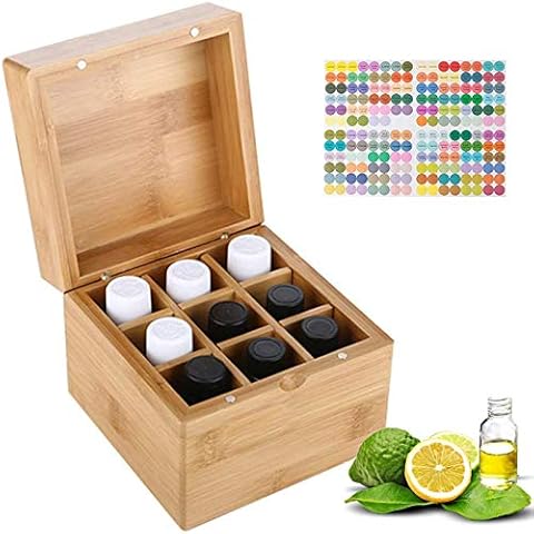 Holzsammlung Caja Aceites Esenciales, Caja de Bambú Portátil Cover