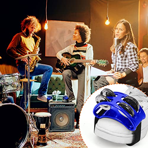 Hofeztey Foot Tambourine, Adults & Kids Percussion Foot Bells, Musical Instrument Foot Drum with Stainless Steel Jingle Bells, Foot Shaker Gift for Guitarist