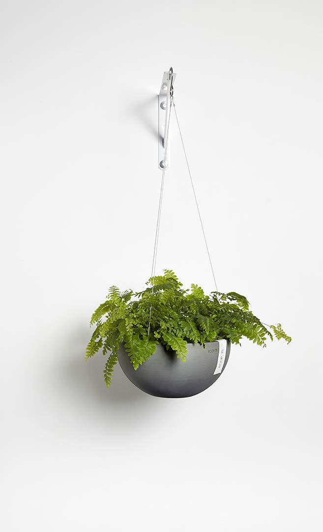 Ashortwalk ECOPOTS Hanging Brussels Plant Pot made from recycled plastic (Grey)