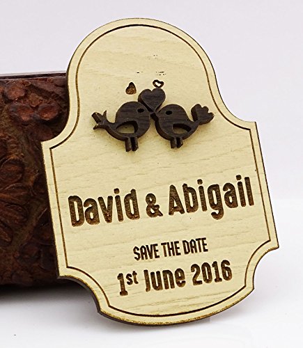 Save The Date Magnets Bois Gravé Aimant 40 Invitation Mariage