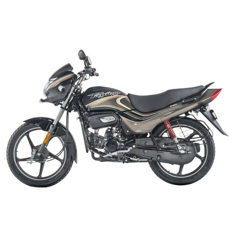 Image of Hero MotoCorp Passion+ i3S Drum Black Brown Stripes Booking for Ex-Showroom Price