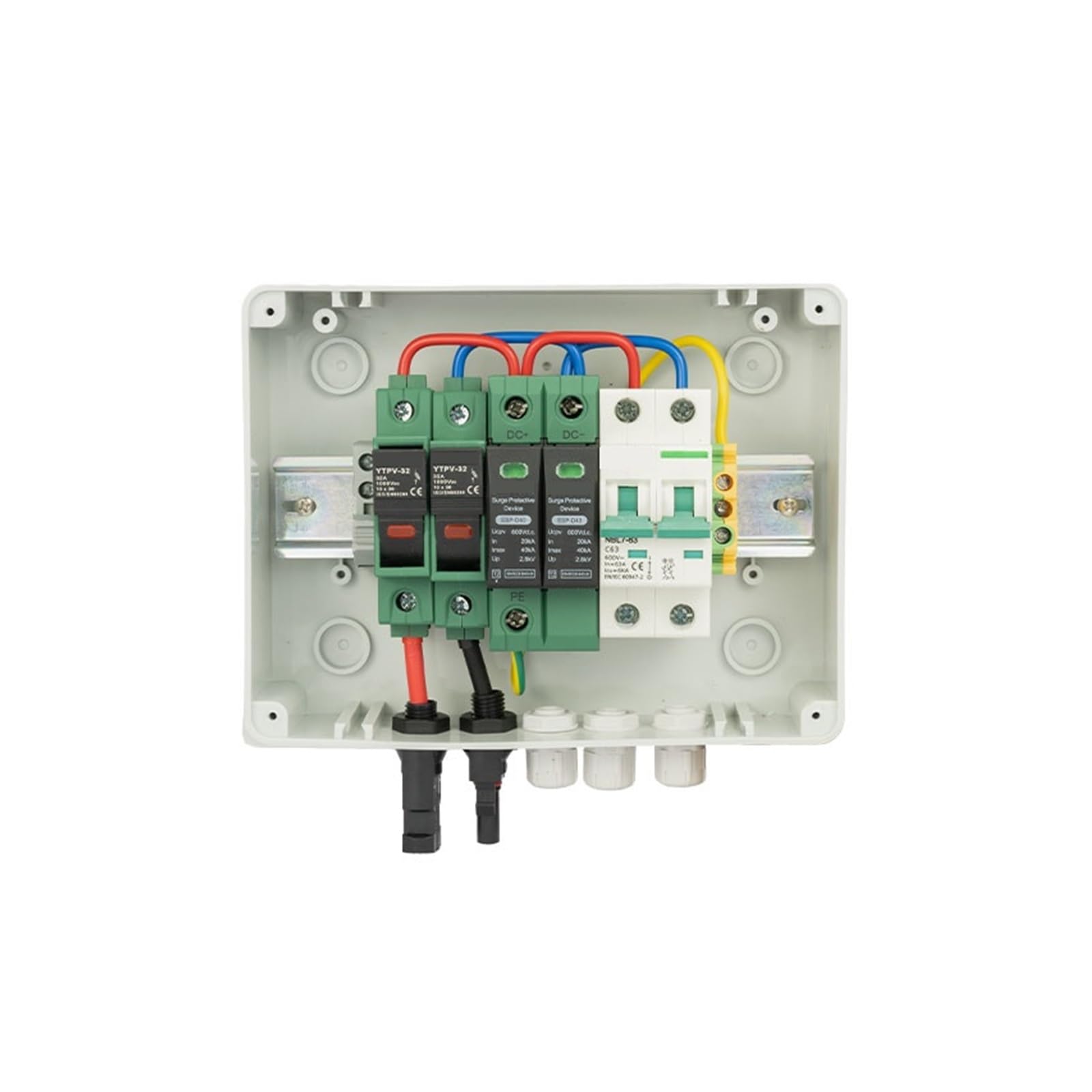 RWRAPS Scatola combinatrice DC Impermeabile for Esterni 1 Stringa 1 Ingresso 1 Uscita 600 V IP65 PV Protezione Contro Le sovratensioni solari