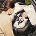 2-in-1 Baby Car Seat Cover & Canopy | Mom Nursing Cover, Easy Install Shield | Multi-Purpose for Winter Warmth & Summer Shade (Brown)