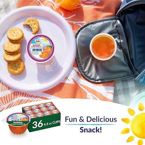 Image of Dole Fruit Bowls Mandarins in Orange Flavored Gel Snacks, 4.3oz 36 Total Cups, Gluten & Dairy Free, Bulk Lunch Snacks for Kids & Adults (Pack of 2)