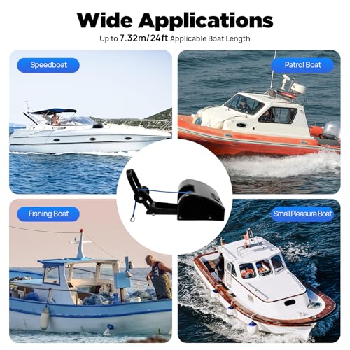 Winche eléctrico ancla 35 lbs con control remoto miniatura 6