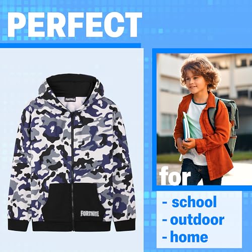 FORTNITE Hoodies for Boys Teens Hooded Pullover Zip Up Sweatshirt Youth Hoodie2