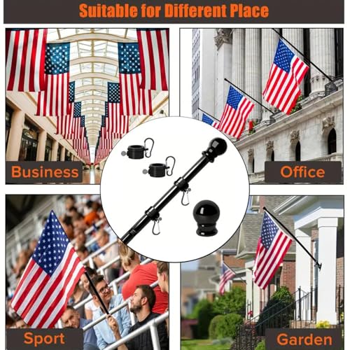 Mât pour drapeau d'excellence en acier inoxydable durable 180 cm - 5
