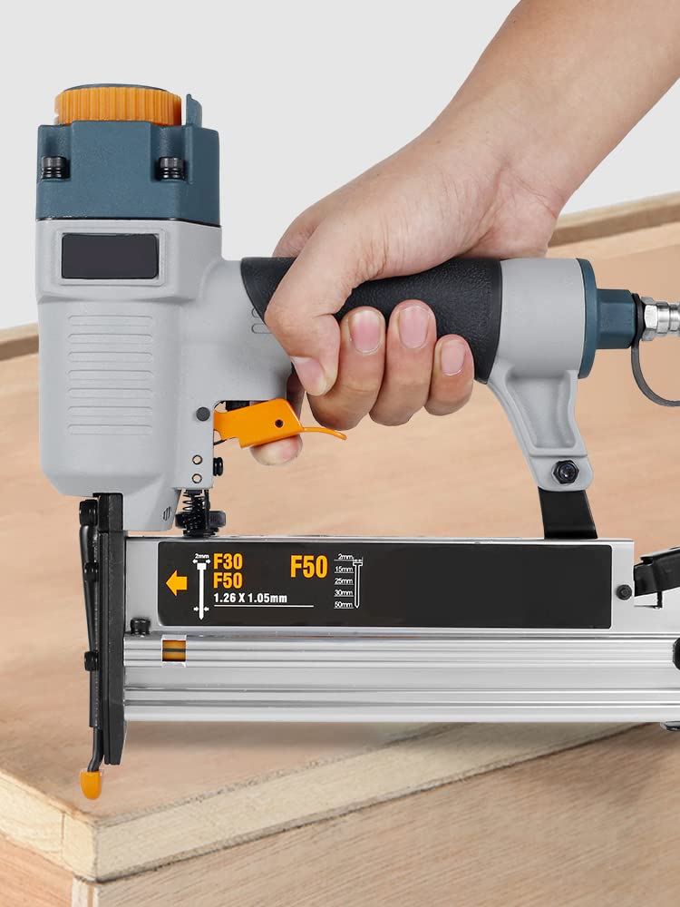 FUYGRCJ- Air Nailer Carpenter Pneumatic Nail Tool T50 F50 440K 16Ga/18Ga Air Brads Nailer Nail Depth Adjustment Ergonomic and Lightweight Air Nailer for Woodworking Fence Floor Furniture