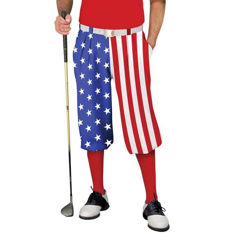 Golf Knickers Homeland Microfiber (Plus Fours) for Men - Matching Cap Included - 32