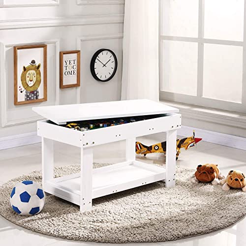 Lego Duplo Kids Activity Table With Storage White Double-Decker