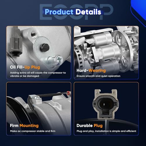 Image of ECCPP AC Compressor 1987-1988 for Nissan Pathfinder 2.4L