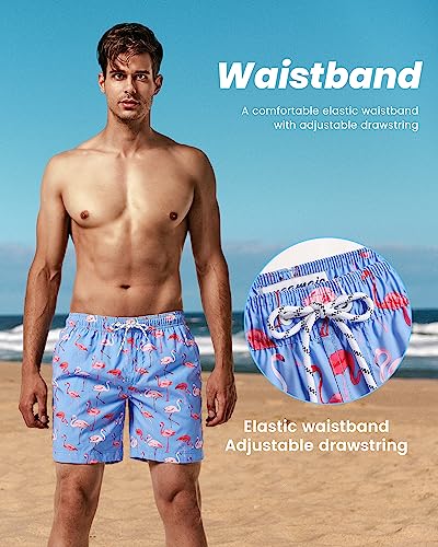Image of maamgic Mens Slim Fit Swim Shorts Swim Trunks 7 inch Quick Dry Mens Bathing Suits with Mesh Lining