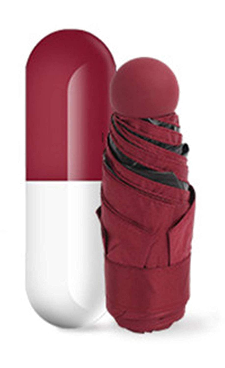 Ultra Mini UV Coated 4-Fold Travel Capsule Umbrella for Women & Men100 cm (Multi Colors)-image-9