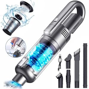 SIMWAL Handheld Car Vacuum Cleaner Cordless – 9500PA Powerful Suction Portable Lightweight Hand Held Vacuum 25-30Mins Last Long Wireless Mini Vacuum With LED Light For Home Office Pet Deep Cleaning