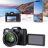 La cámara digital admite 5 funciones continuas de disparo, por lo que no se perderá todas las tomas maravillosas, y elegir fácilmente la mejor foto que desee. Esta cámara de vlogging tiene una pantalla de vista de fotograma completo de 3 pulgadas y admite flash de fotos. Puedes voltear la pantalla para tomar una selfie o tomar un video de ti mismo o tomar una foto con poca luz. Requiere una tarjeta micro SD máxima de 128 GB (tarjeta micro SD no incluida).