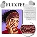 FULZTEY Boho Headbands for Women Vintage Elastic Fabric Printed Hair Bands Workout Wide Knot Sweatbands Soft Cotton Headwraps Yoga Running Hair Accessories for Women Girls 4Pcs