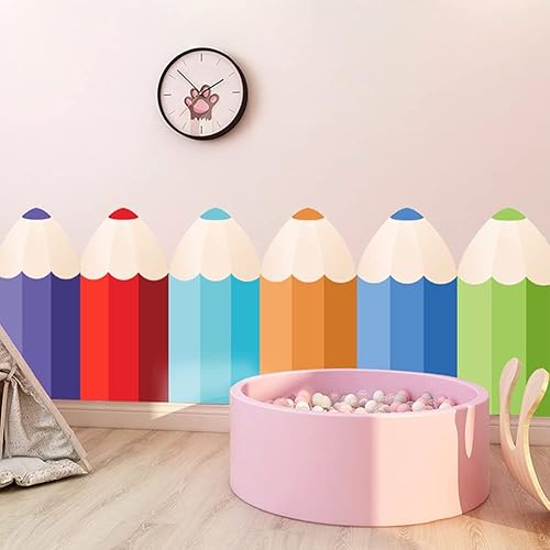 Miniatura 3 de Pegatinas de pared anticolisión para niños, con forma de lápiz, relleno de pared autoadhesivo de PU, paneles de pared de bolsa suave 3D Tatami para