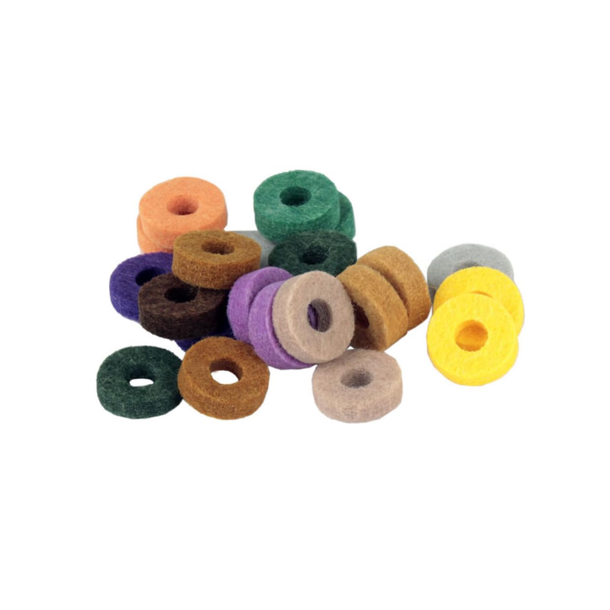 ibasenice Drum Kit Accessories 20 Pcs Colorful Wool Felt Washers for Snare Drum Practice Pad Cymbal Mute Bass Drum