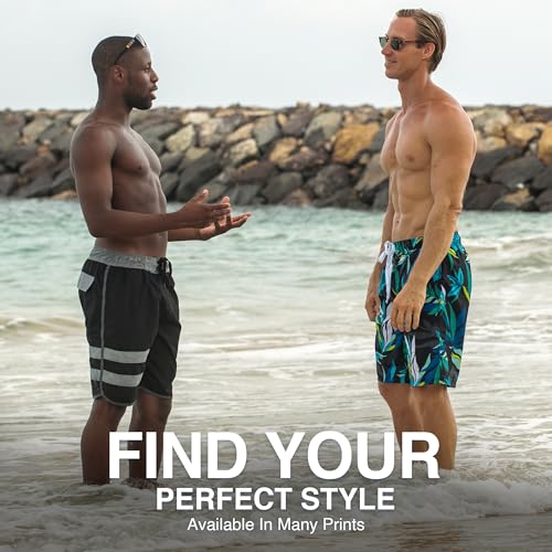 Image of Kanu Surf Men's Big Viper Extended Size Stripe Swim Trunk