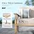 SUNSHINE VALLEY Patio Conversation Set,7 Pcs Metal Outdoor Furniture with 3-Seater Sofa,2 Swivel Chairs,2 Single Chairs,Metal Nested Table and 5.75" Extra Thick Cushion for Lawn Garden Backyard,Beige