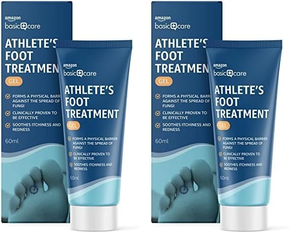 Amazon Basic Care Gel para el tratamiento del pie de atleta, 60ml (Paquete de 2)
