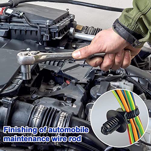 100 Pack Cable Zip Ties, 8.3 Inch Heavy Duty Nylon Push Mount Self Locking Uv Resistant Assortment For Indoor Wire Tying (Black-100Pack) #TOP5