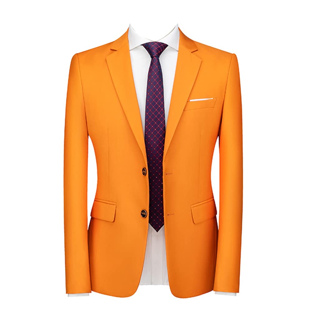 Homme Classique Manteaux Blazer Solides de Bal de Mariage à Un Bouton Poids léger Vestes de Costume d'affaires Dîner Chanteurs Blazers Manteaux Hauts de Couleur Unie