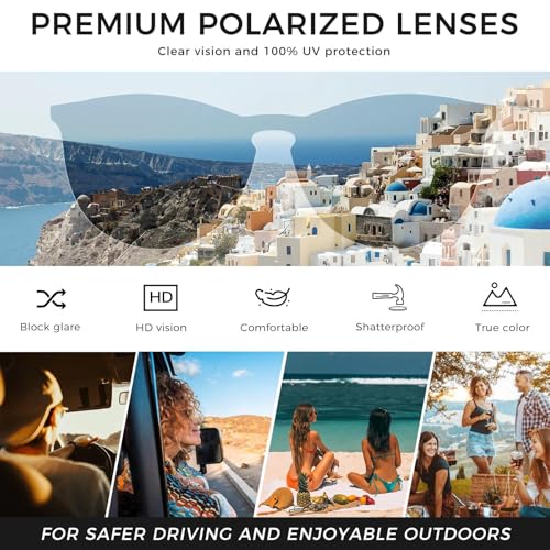 SUNGAIT Premium Vintage Round Sunglasses for Women Men Classic Retro Trendy Style - image 4