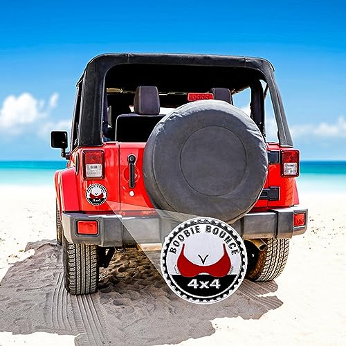 Image of 2 PCS Booble Bounce Badge Rated Metal Automotive Badge, 3D Round Metal Car Badges Emblems, Compatible with Jeep Wrangler Vehicles Trucks SUV RV