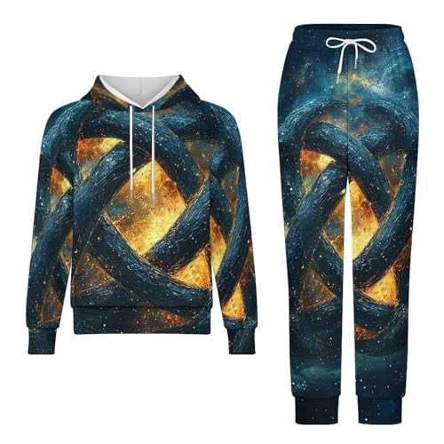 Boy's Girl's Hooded Tracksuit Pullover Sweatshirt Jogging Pants Sweatsuit, Celtic Knot Galaxy Universe4