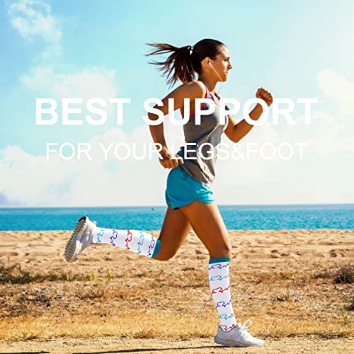 Image of Bropite Compression Socks for Women & Men Circulation-Compression Socks 20-30 mmhg-Best for Running,Medical,Nurse,Travel., Multicolored 10 Compression Socks, S-M