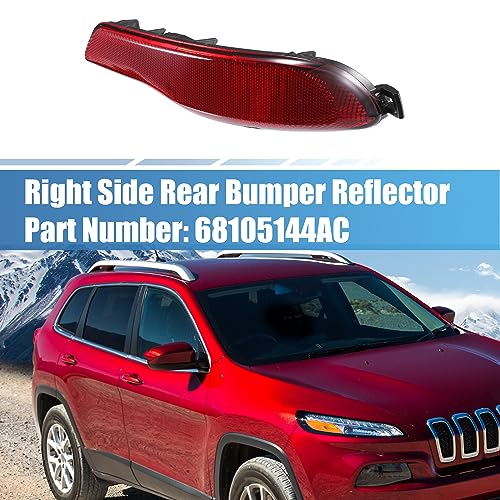 Image of uxcell Car Rear Bumper Reflector Right for Jeep Cherokee 2014 2015 2016 2017 2018 No.68105144AC