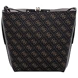 Guess Eco Brenton-Cubo, Bolsa Hombre, Logotipo marrón, Einheitsgröße