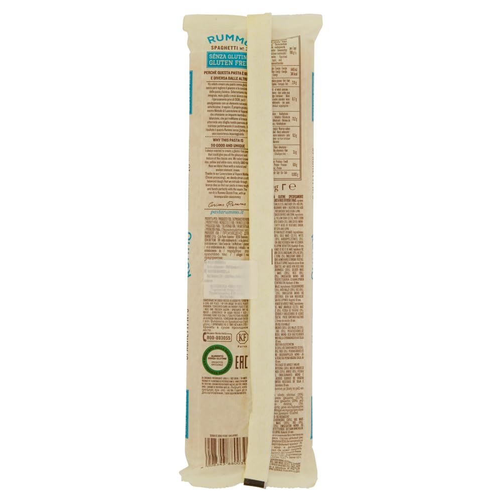 18er-Pack Testpaket Rummo Pasta Spaghetti - Fusilli - Penne Rigate Glutenfreie,Nudeln Senza Glutine 400g