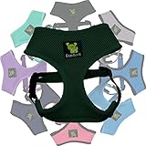 EcoBark Dog Harness - Luxurious Soft Mesh - Eco-Friendly Over The Head Vest Harness - No Pull & No Choke Design - Padded Breathable Body Halter - Medium Puppies & Small Breeds (Forest Green, Medium)