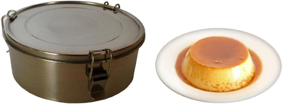 Flanera Flan Maker 1.4 quart Stainless Steel Recipes Included