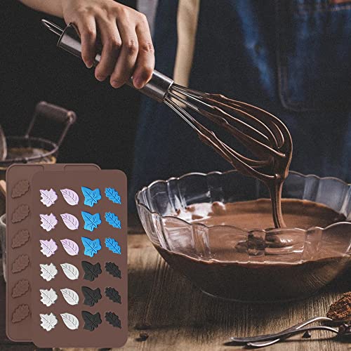 6 Pcs Christmas Silicone Molds, Senhai Mini Christmas Tree Sock Shape Halloween Candy Pumpkin Maple Leaf Silicone Mould, For Making Christmas Candy, Halloween Candy Chocolate Cake #TOP7