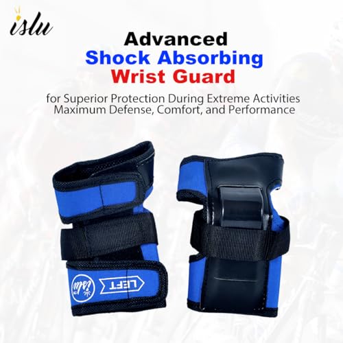 Image of ISLU Wrist Protection Guard for SKATEING and Skate-Board for Kids | Blue Color | Size : S