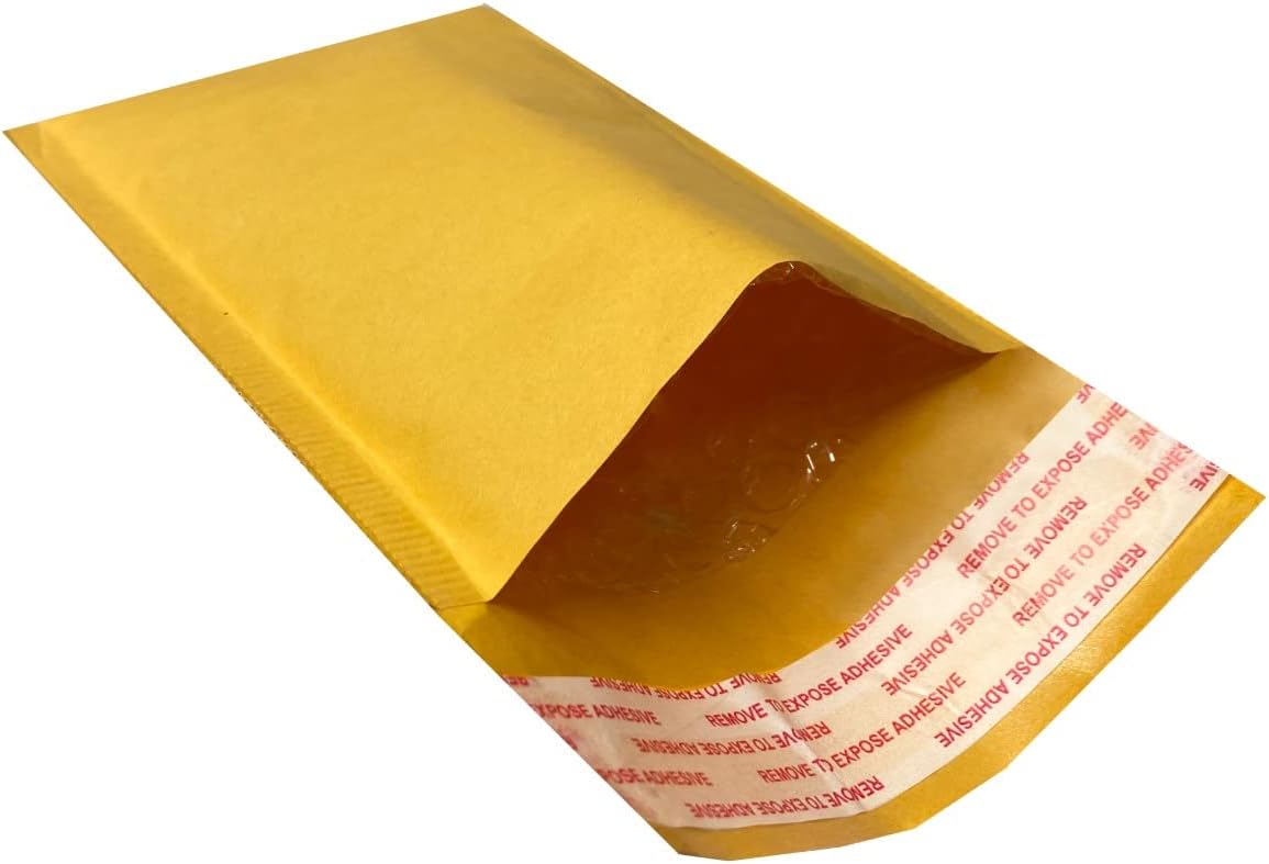 STARBOXES Kraft Bubble Mailer 4'' x 8'' #000 Pack of 30 for Teachers and Schools