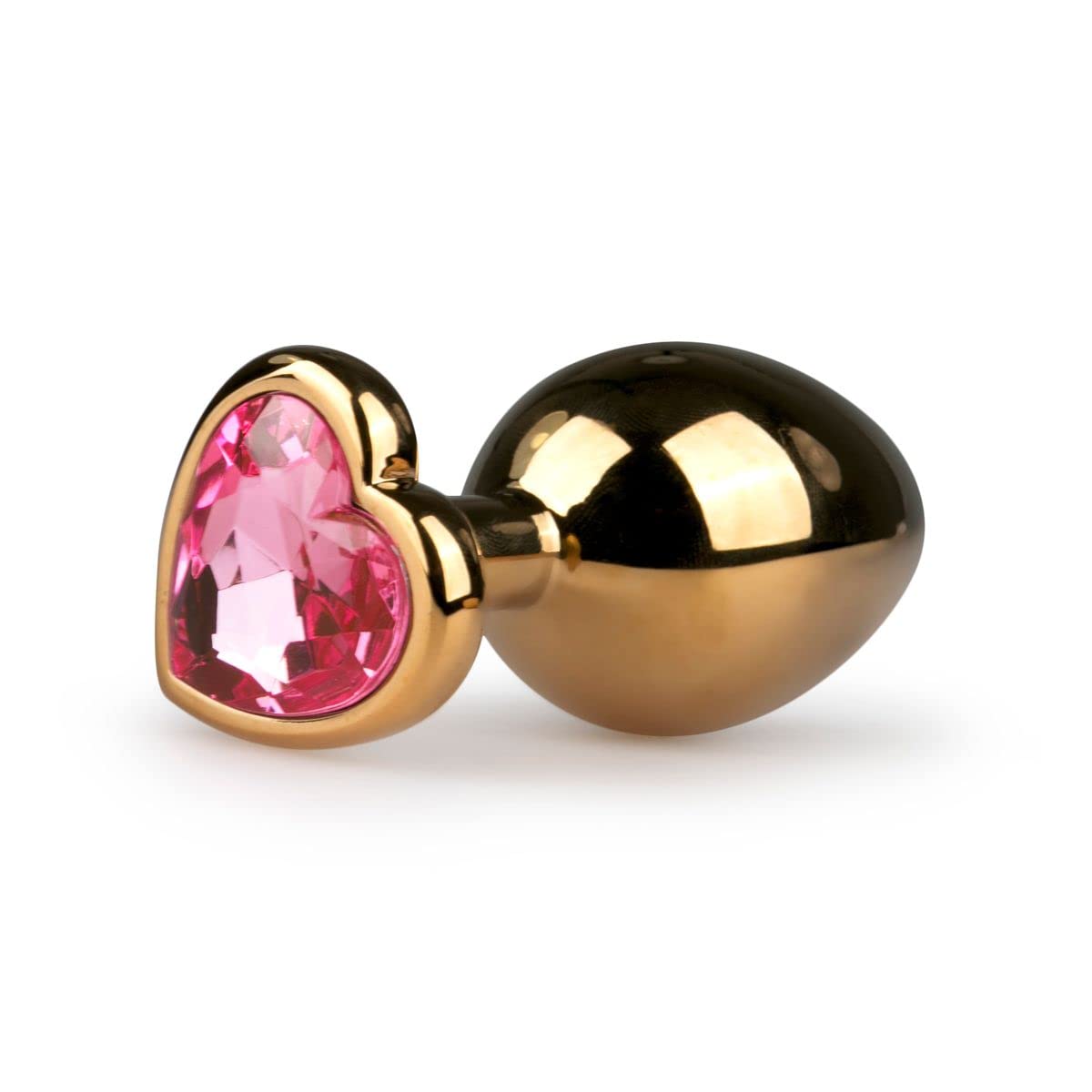EasyToys Anal Collection - Golden Analplug mit Rosa Herzfrmiger Kristall-  8,3 cm - Medium - Buttpluck aus Metall - Mehrere Gren und Farben :  Amazon.de: Drogerie & Krperpflege