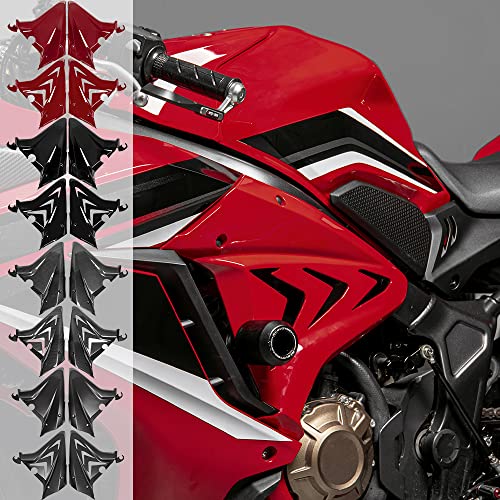 Lorababer Cubierta de panel de marco lateral para motocicleta, compatible con H-onda CBR650R CBR 650 R CBR 650R CBR-650-R 2019 2020 2021 2022 panel lateral frontal (Negro mate-hueco) Cover