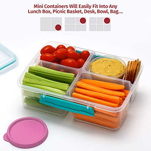 Image of Signoraware Mini Mate BPA Free Plastic Containers Set (70ml x 8 | Set of 8 | Multicolour)