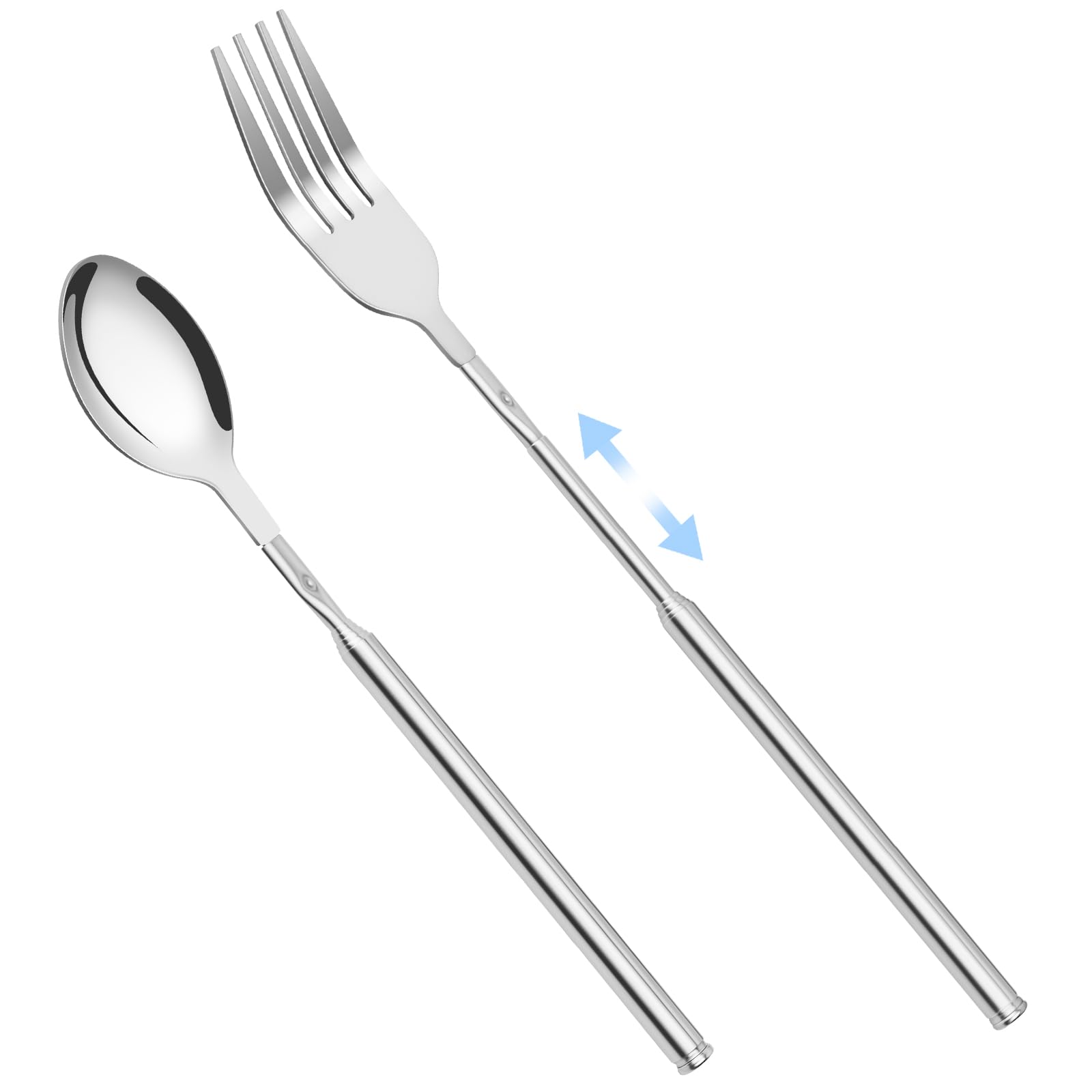 2 PCS Extendable Fork, Long Telescopic Forks, Expandable 8.7-25.4"(Gold) — Amazon image 12