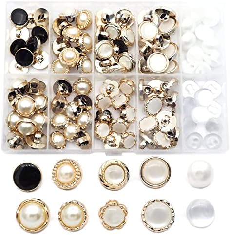 Wiosny 10 Stylish Resin Button Suits Sewing Button for Crafting, Sewing, Replacement, Knitting Sweaters, Handmade Crafts It's stored in a Plastic Box（100 Pieces of 10 Styles）