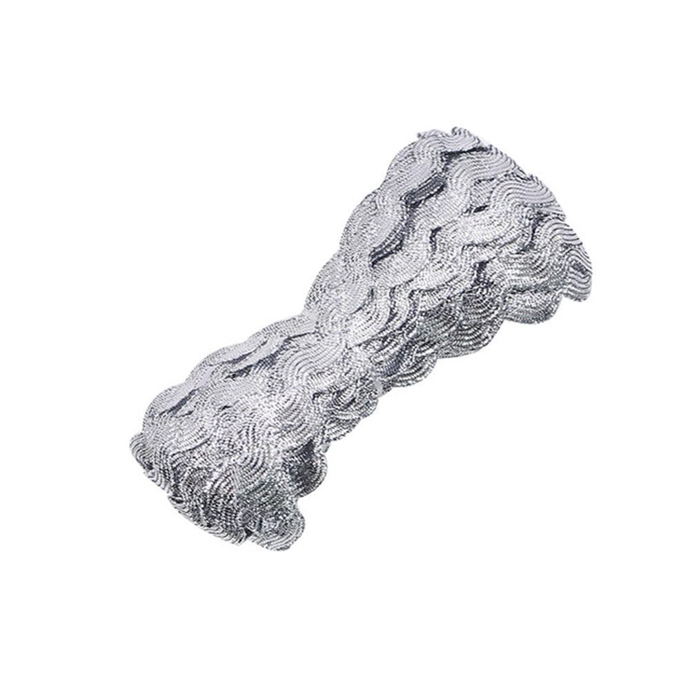 xingmo 24 Meters S Lace Ribbon Lace Edge Trim Ribbon Embroidered Edge (Silver)