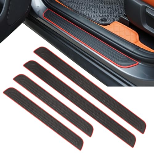 Image of STHIRA Car Door Sill Protector, Self-Adhesive, Pack of 4, 20.5 /14.7 in